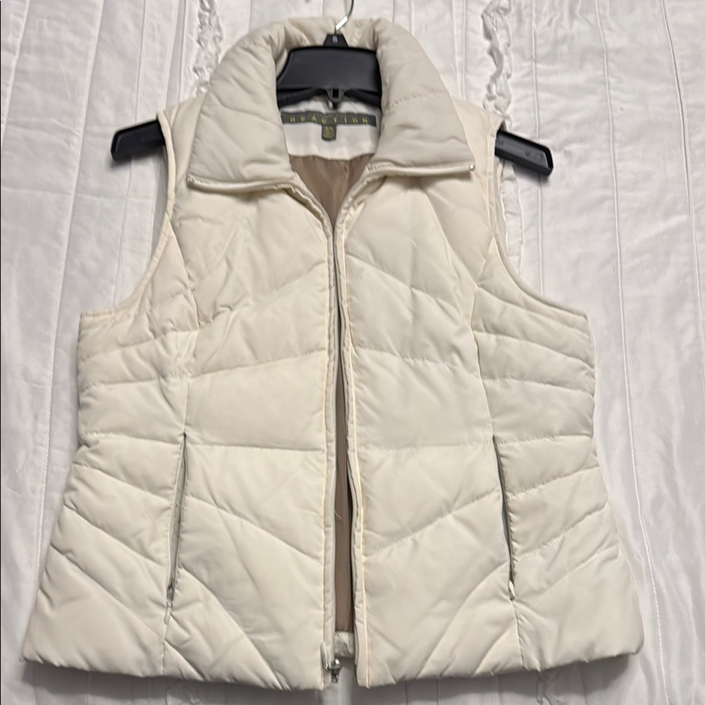 Kenneth Cole Reaction Off-White Quilted Vest